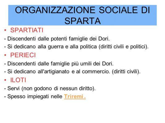 Organizzazione sociale di Summary Sparta