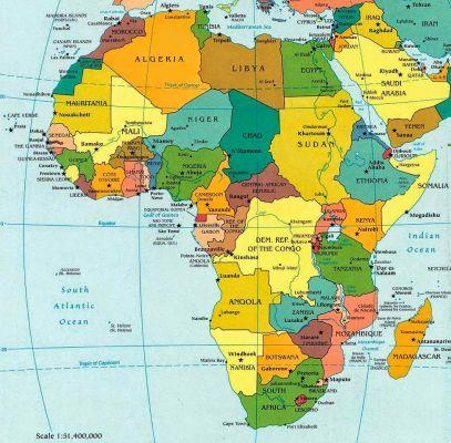 Paesi dell'Africa e delle sue capitali piene
