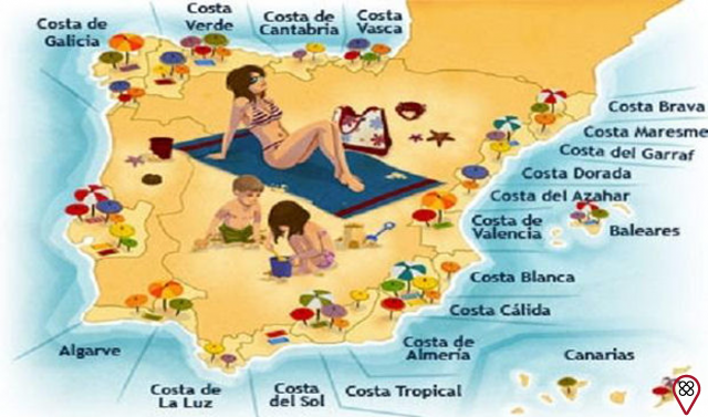 Nomi dei mari della Spagna Elenco e mappa