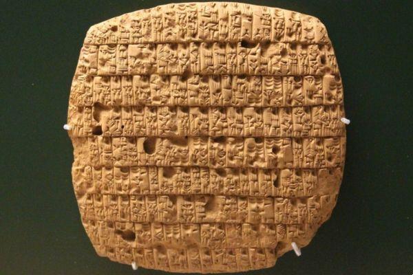 Scrittura cuneiforme del sommario di Sumerian