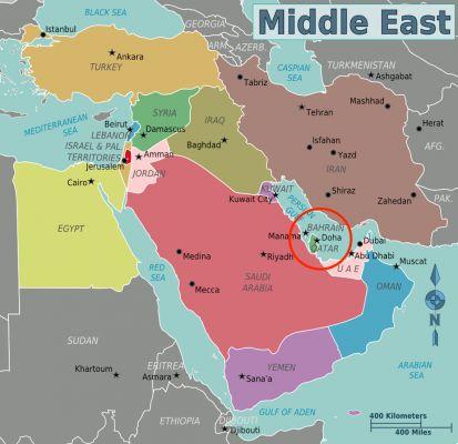 Dov'è il Qatar sulla mappa